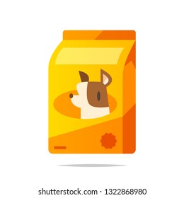 Dog food package vector isolated illustration