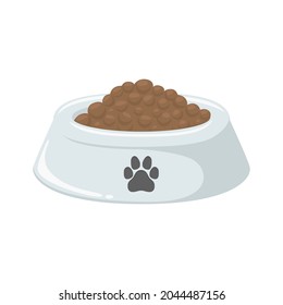 Dog Food Sign Emoji Icon Illustration. Pet Nutrition Vector Symbol Emoticon Design Clip Art Sign Comic Style.