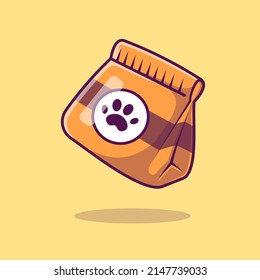 Dog Food Snack Cartoon Vector Icon Illustration. Animal Food Icon Concept Isolated Premium Vector. Flat Cartoon Style