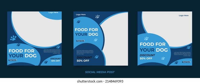 Dog food social media post template