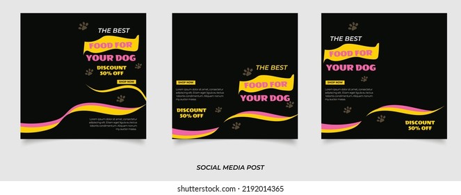 Dog food social media post template