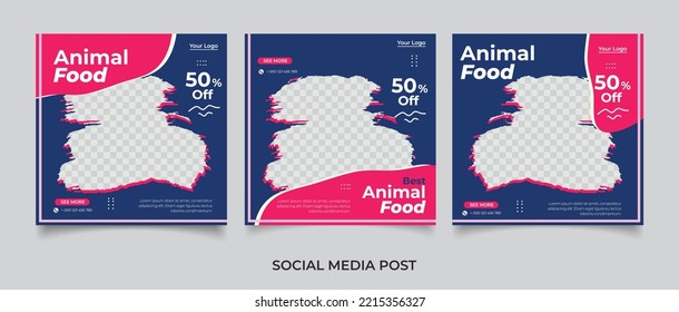 Dog food social media post template