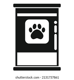 Dog food tin icon simple vector. Animal feed. Dish bag