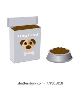 Dog food in vector