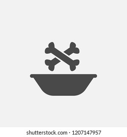 Dog food vector icon