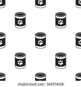 Dog food vector icon in black style for web