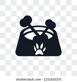 Dog food vector icon isolated on transparent background, Dog food logo concept