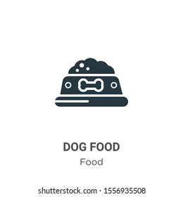 Dog food vector icon on white background. Flat vector dog food icon symbol sign from modern food collection for mobile concept and web apps design.