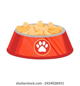 Comida para perros dentro de un recipiente