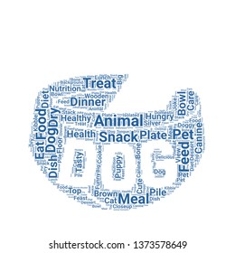 dog food word cloud. tag cloud about dog food