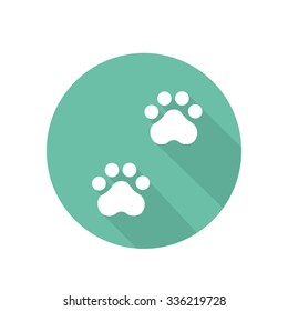 dog foot icon, vector illustration, artwork, graphic design,abstract