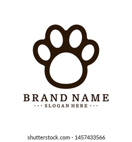 Dog Foot logo Design Vector Template. Dog icon logo vector