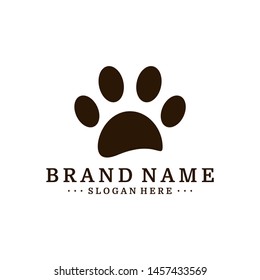Dog Foot logo Design Vector Template. Dog icon logo vector