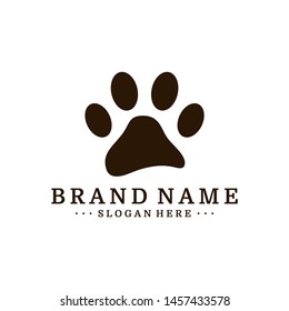 Dog Foot logo Design Vector Template. Dog icon logo vector