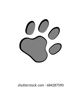 Dog Foot Print Stock Vector (Royalty Free) 684287590 | Shutterstock