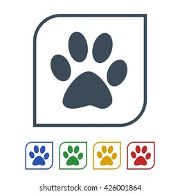 dog foot print icon isolated on white background. vector icon.
