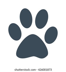 dog foot print icon isolated on white background. vector icon.
