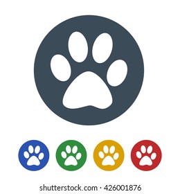 dog foot print icon isolated on white background. vector icon.
