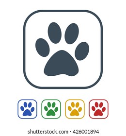 dog foot print icon isolated on white background. vector icon.
