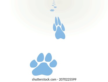 Dog foot print. vector illustration