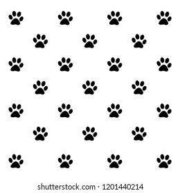 Black Paw Print On White Background Stock Vector (Royalty Free ...