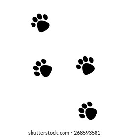 Dog Footprint Stock Vector (Royalty Free) 268593581 | Shutterstock