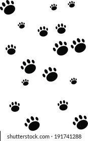 Dog footprint background