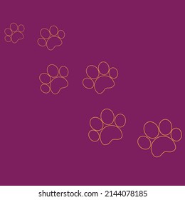 dog footprint background vektor illustration design
