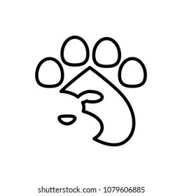 dog footprint icon