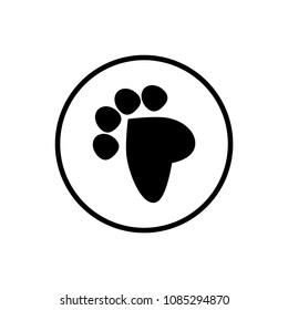 dog footprint icon