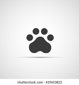 dog footprint icon, vector illustration, graphic design