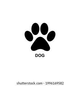 dog footprint icon vector sign symbol