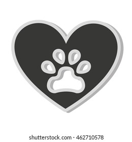 dog footprint isolated icon vector illustration icon