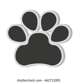 dog footprint isolated icon vector illustration icon