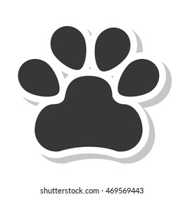 dog footprint isolated icon vector illustration design