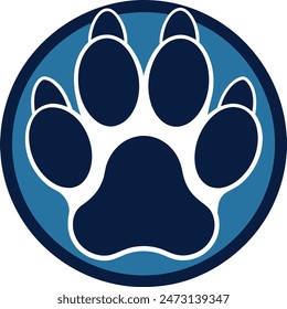 Dog Footprint Logo editable color