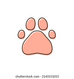 Dog Footprint logo. Footprint graphic. Pet outline. 