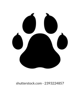 Dog Footprint logo. Footprint graphic. Pet outline.