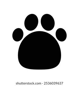 Dog Footprint logo. Footprint graphic. Pet outline.