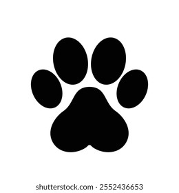 Dog Footprint logo. Footprint graphic. Pet outline.