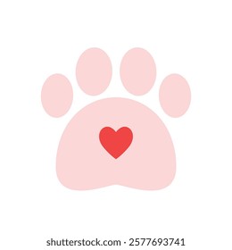 Dog Footprint logo. Footprint graphic. Pet outline.