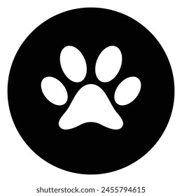 dog footprint logo vector illustration design