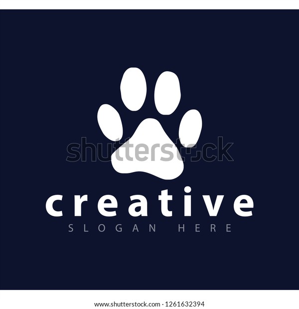 犬の足跡のロゴベクター画像テンプレート のベクター画像素材 ロイヤリティフリー