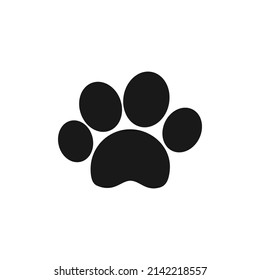 dog footprint logo vektor template
