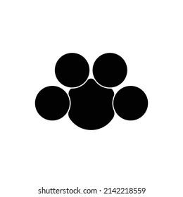 dog footprint logo vektor template