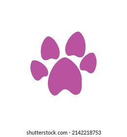 dog footprint logo vektor template