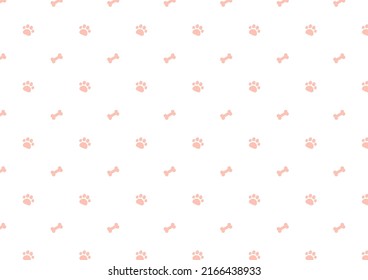 Dog Footprint Pattern Background. Footprint Graphic. Pet Outline.