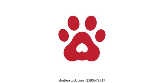 Dog Footprint, Pawprint, Cat Paw Icon Set Design. Paw print vector symbol. Cute Animal Footprint Design. Pawprint, Dog Footprint.