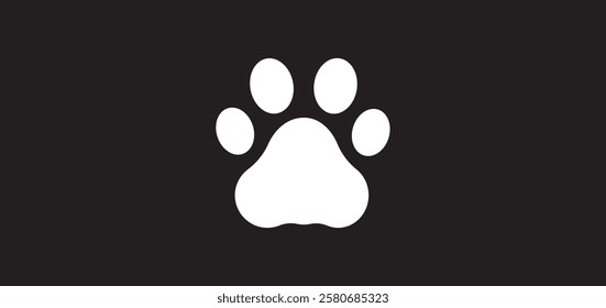 Dog Footprint, Pawprint, Cat Paw Icon Set Design. Paw print vector symbol. Cute Animal Footprint Design. Pawprint, Dog Footprint.