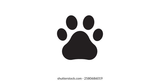 Dog Footprint, Pawprint, Cat Paw Icon Set Design. Paw print vector symbol. Cute Animal Footprint Design. Pawprint, Dog Footprint.